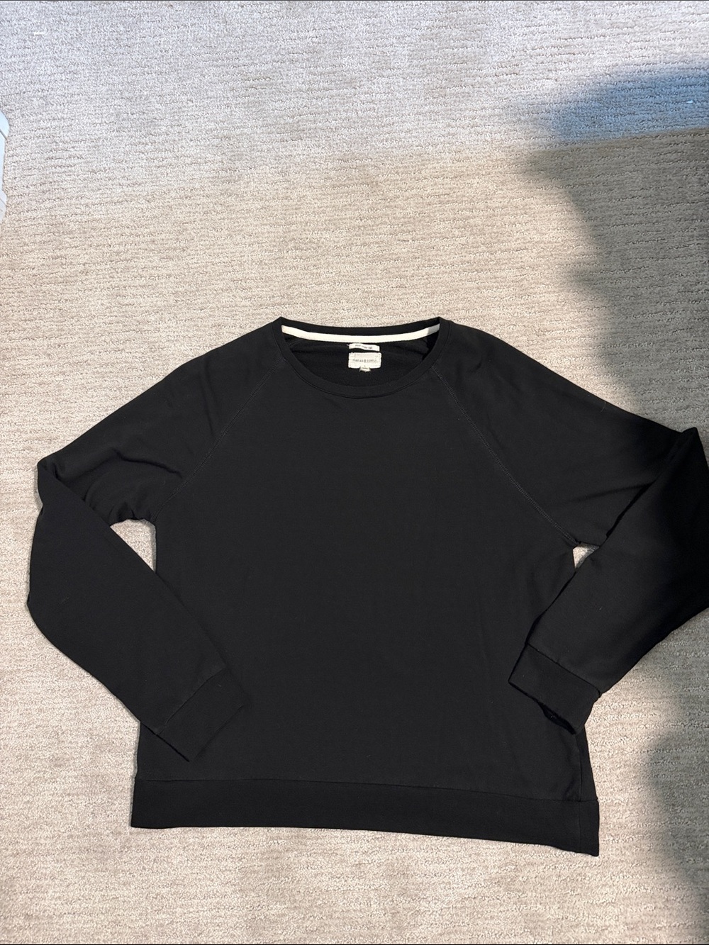 Womens Black Crewneck Sweatshirt
